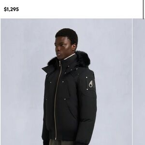 Men's Black Fur-Trimmed Jacket